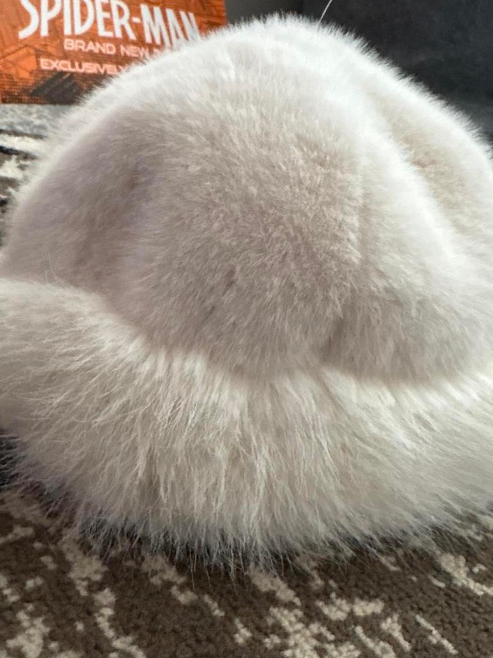 Plush Cream Faux Fur Bucket Hat - Women